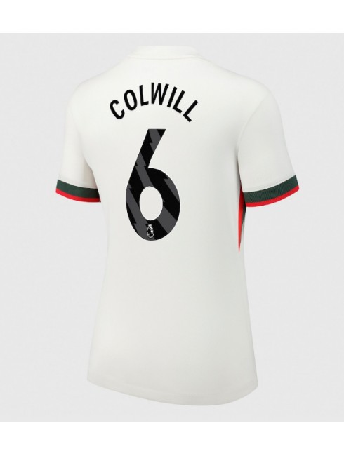 Ženski Nogometna dresi replika Chelsea Levi Colwill #6 Gostujoči 2025-26 Kratek rokav Ženski Nogometna dresi replika Chelsea Levi Colwill #6 Gostujoči 2025-26 Kratek rokav